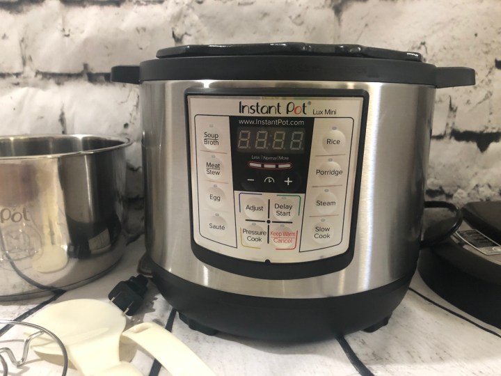 Instant Pot on a counter. 