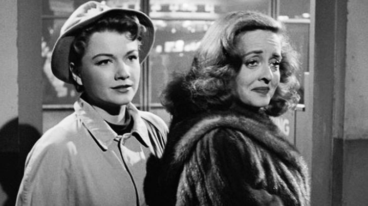 Eve Harrington shadows Margot Channing in All About Eve.