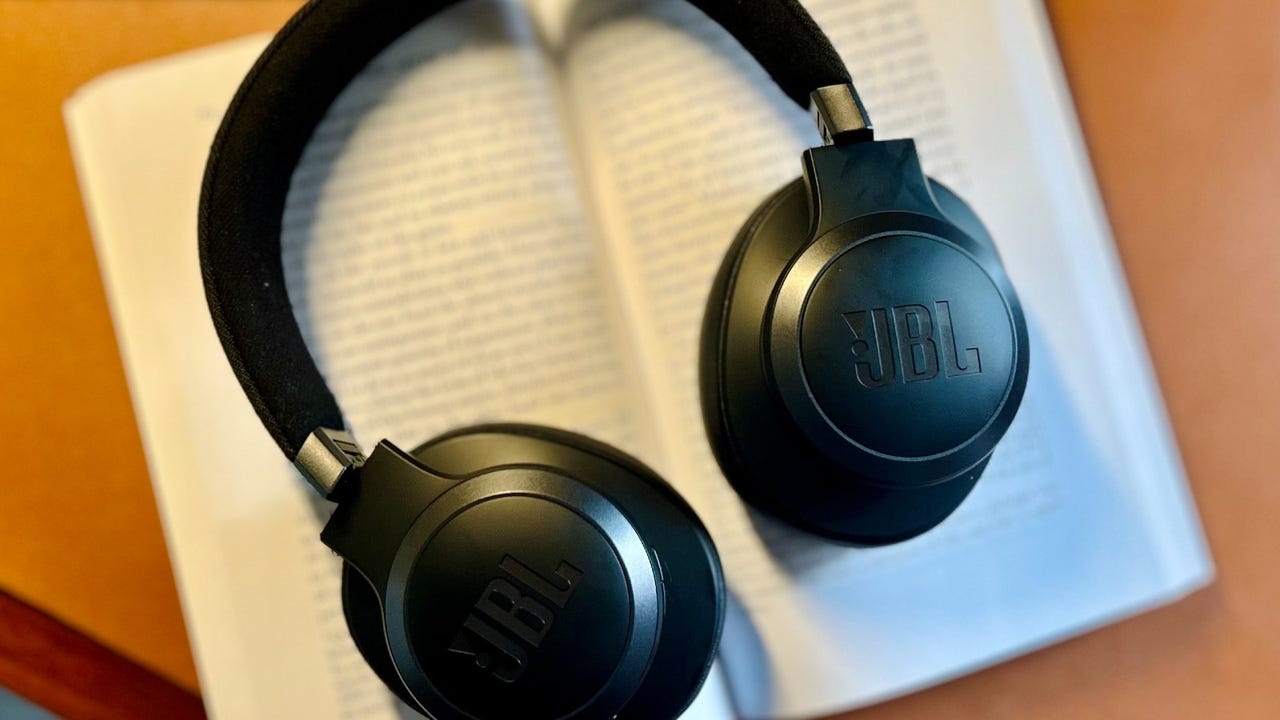 JBL Live 770NC on a book