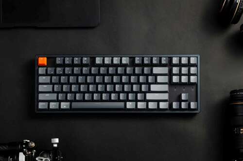 Keychron K8 mechanical keyboard on desk