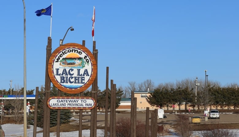 A scenic postcard type image of Lac La Biche, Alberta.