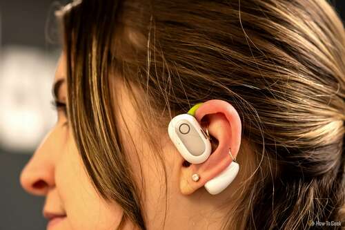 Person wearing the Baseus Sport 1 Open Ear TWS Earbuds