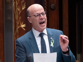 Joël Arseneau speaks at the legislature