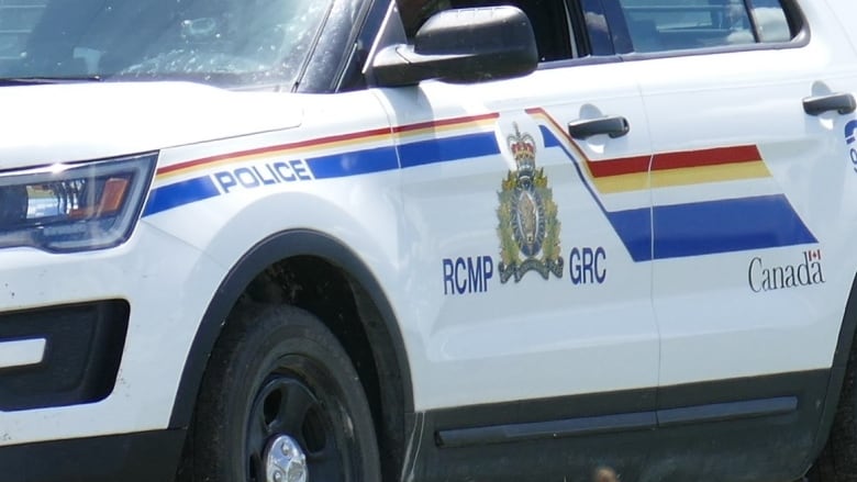 A closeup of the side of an SUV shows the RCMP crest and the words "RCMP GRC," "Police" and "Canada."