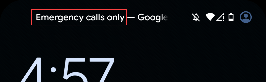 Emergency Calls Only on Android.