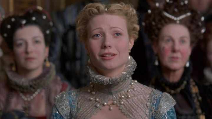 Gweneth Paltrow in Victorian regalia in a scene from Shakespeare in Love.