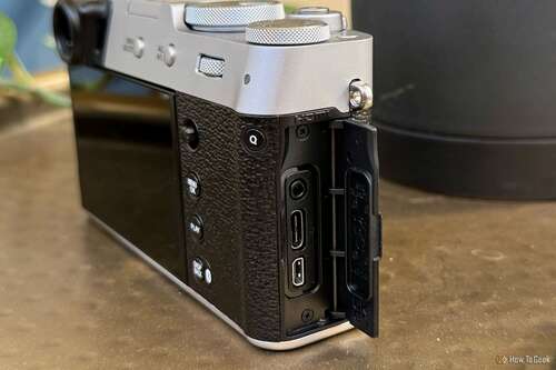 Side port door open on Fujifilm X100VI