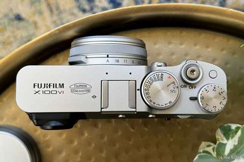 top-down view of the Fujifilm X100VI camera