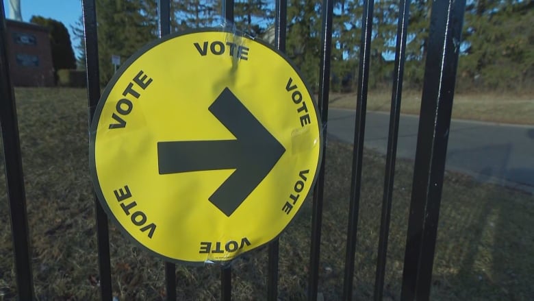 Voting sign in Durham