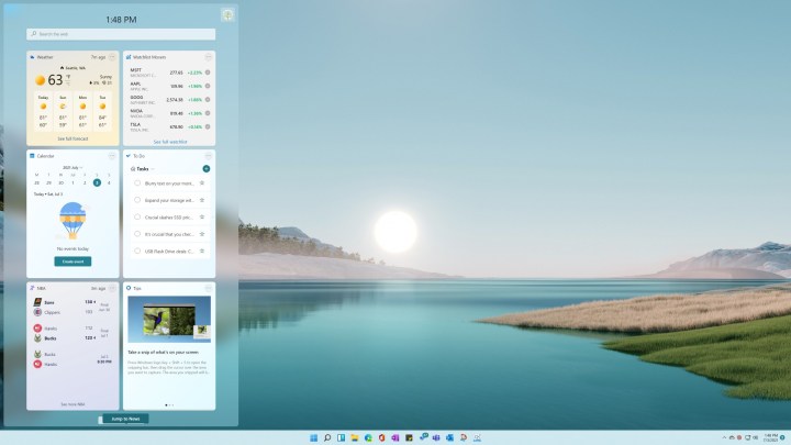 The Windows 11 sunrise theme.