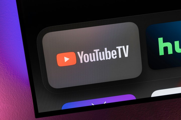 YouTube TV app icon on Apple TV.