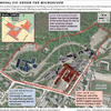 A map showing the former Royal Victoria Hospital complex