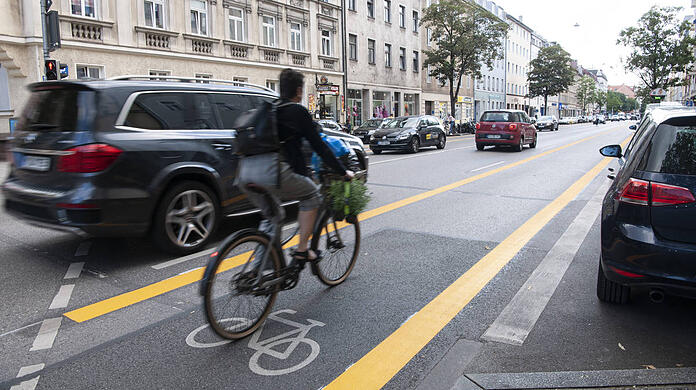 Fahrradfahrer in München fühlen sich im Straßenverkehr nicht sicher.