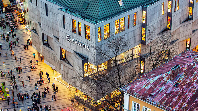 Bei Galeria – hier die Filiale am Marienplatz in München – gehen wieder einmal die Lichter aus.