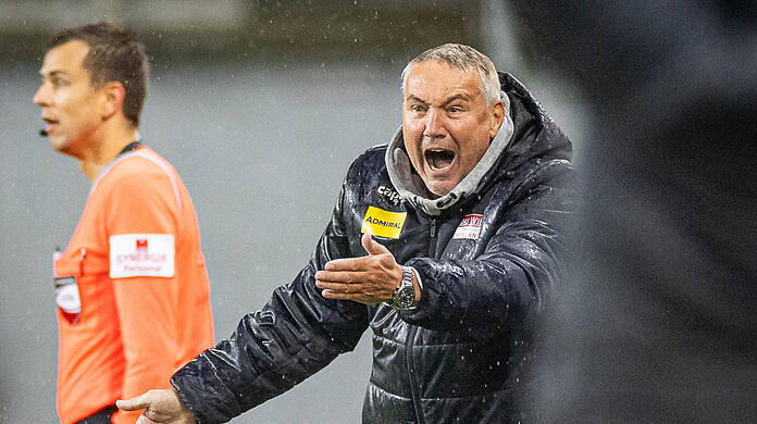 Ist für sein Temperament berüchtigt: Der ehemalige Löwen-Trainer Peter Pacult.
