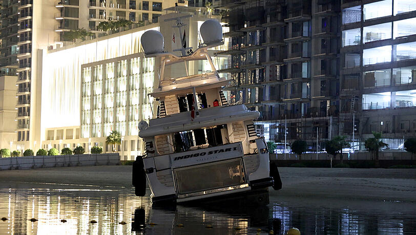 SOS auf der Indigo Star. Die Yacht ist in Dubai auf eine Sandbank aufgelaufen. Wie konnte das passieren?