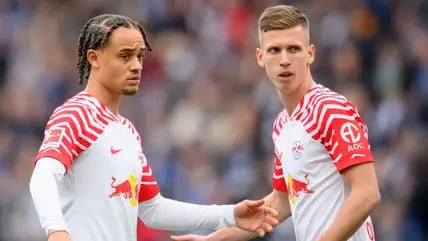 Xavi Simons (l.) und Dani Olmo zählen zu den Top-Stars von RB Leipzig.