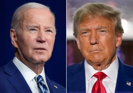 Der amtierende demokratische US-Präsident Joe Biden (links) und sein republikanischer Herausforderer Donald Trump.