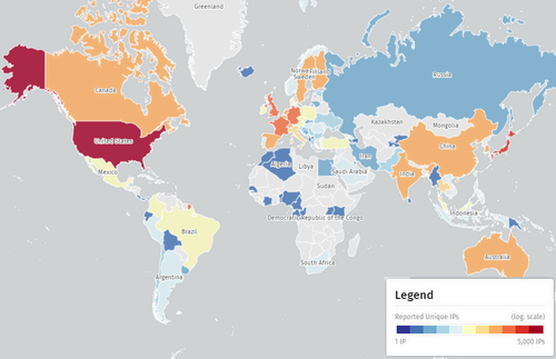 Vulnerable Ivanti endpoints worldwide