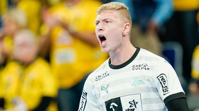 Handball-Bundesliga: Kiels Sven Ehrig reagiert.