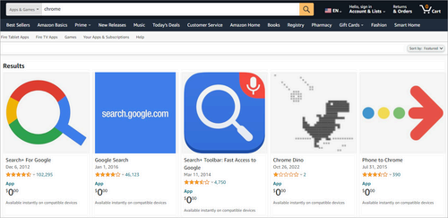 Chrome in Amazon App Store.