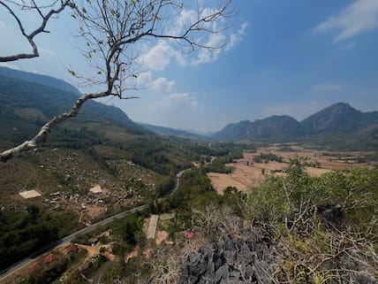 Blick auf die Straße am Thakkhek Loop