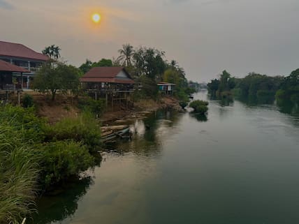 Ufer von Don Det in Laos