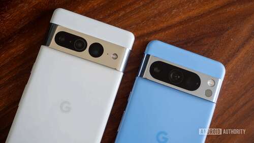 google pixel 8 pro bay blue vs pixel 7 pro white rear 2