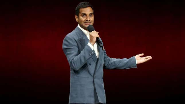 Aziz Ansari at CinemaCon 2024.