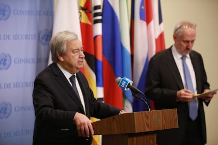 UN-Generalsekretär António Guterres (im Vordergrund)