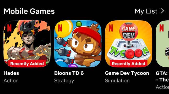 You can launch your games from the Netflix app or from their usual app icons.