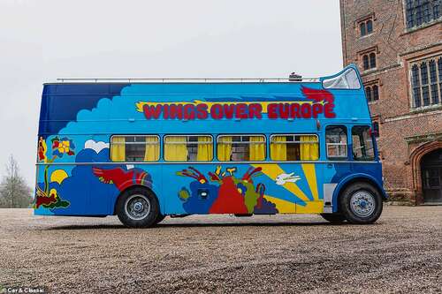 The open-topped bus was picked by the band because it was a place they could enjoy being on the road with kids, lap up the summer sunshine and see Europe