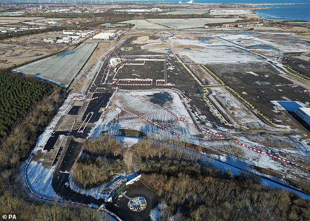 Sold: Plans for a giant electric car battery factory on a disused site in Blyth, Northumberland, (pictured), were abandoned when Britishvolt, the company behind the project, collapsed