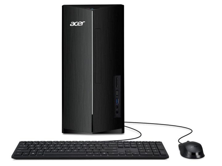 The Acer Aspire TC-1780-UA92 desktop PC with a keyboard and mouse.