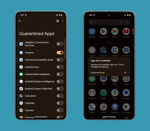 Android 14 QPR2 Beta 1 quarantine apps