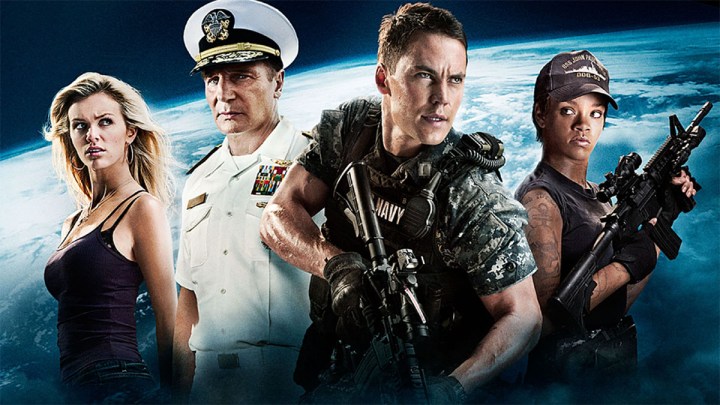 The cast of Battleship on the poster.