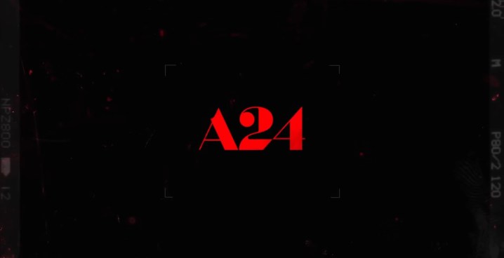 The logo for A24 in a trailer for "Civil War."