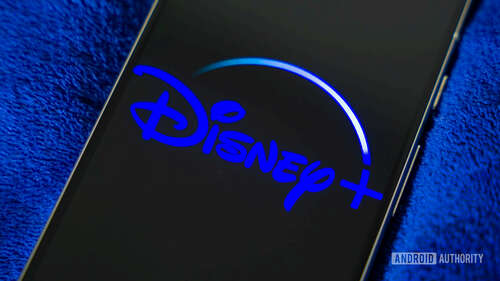 Disney Plus logo on smartphone stock photo (3)