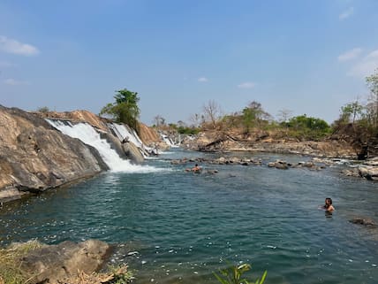 Wasserfall im Inselinneren von Don Det