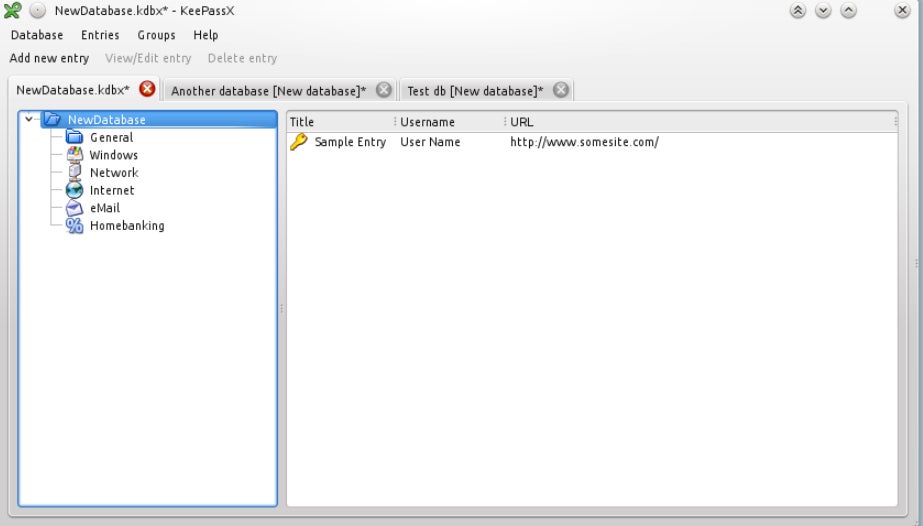 KeePassX offline database.