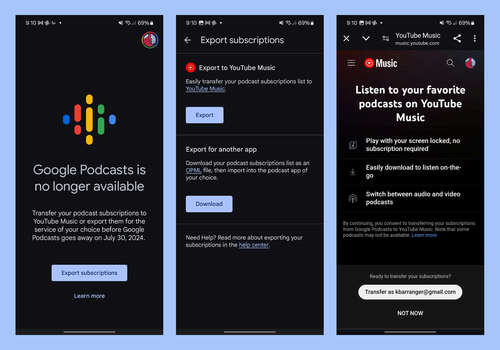 Google Podcasts - Transfer