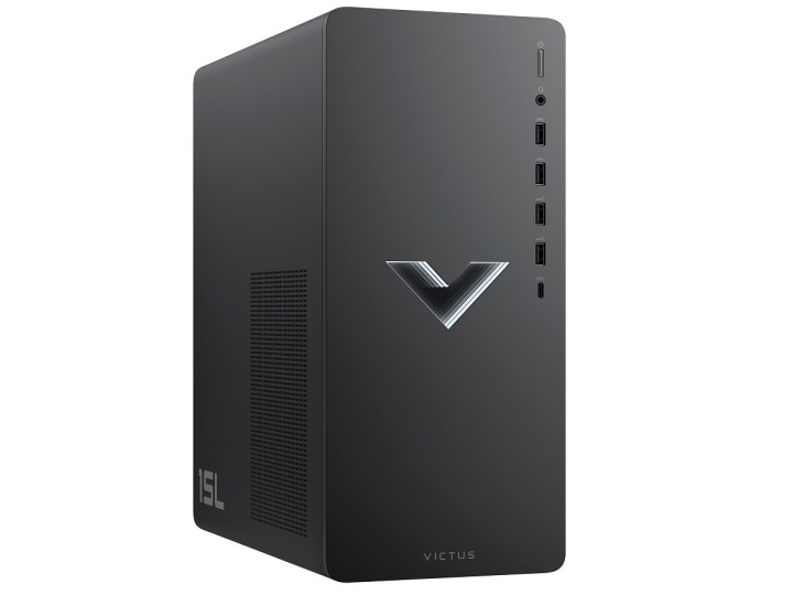 The black version of the HP Victus 15L gaming PC.