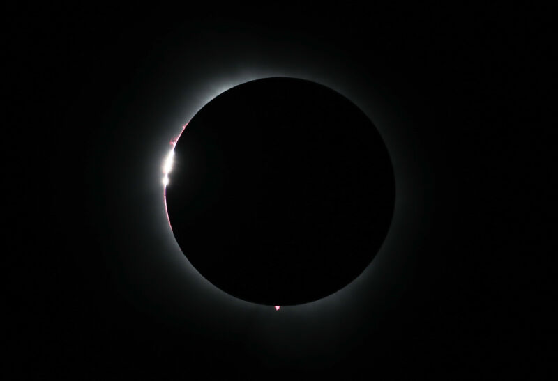 Baily's Beads are visible in this shot taken by Stephen Clark in Athens, Texas.