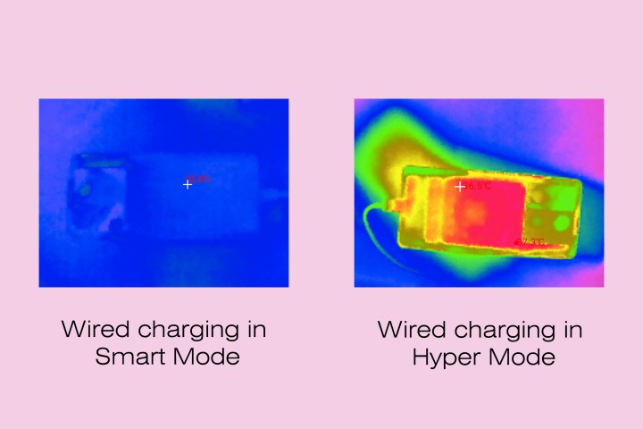 Infinix Note 40 Pro+ wired charging temperature test.