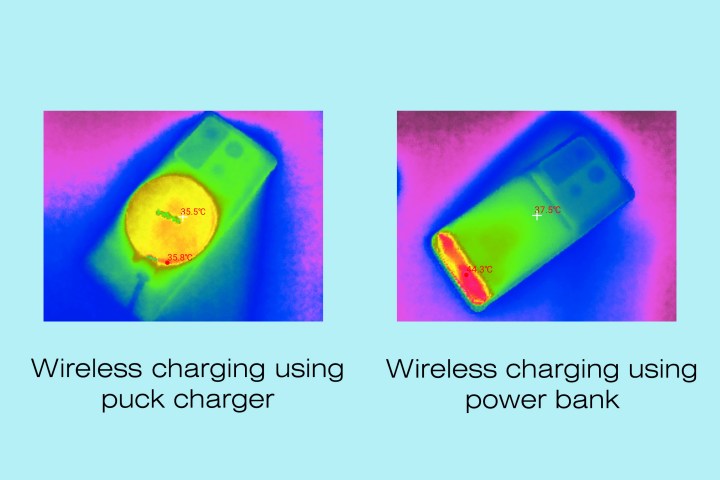 Infinix Note 40 Pro+ wireless charging temperature test.