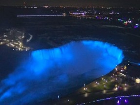 Teresa Tiano and her My Gut Feeling campaign is lighting monuments periwinkle blue to raise awareness of stomach cancer.