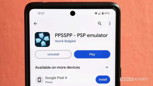 The PPSSPP PSP emulator on the Play Store.