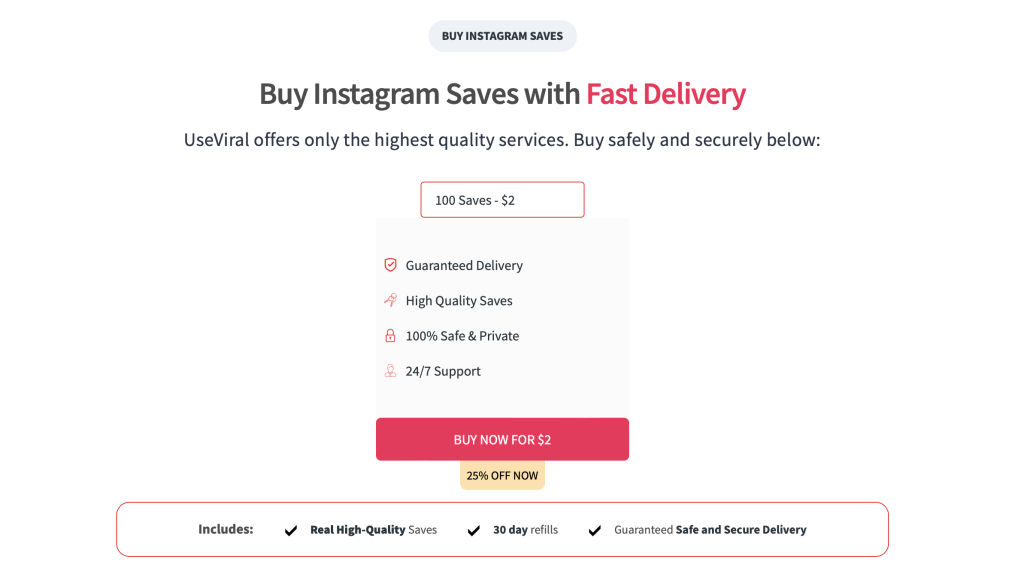 Buy Instagram saves with Useviral