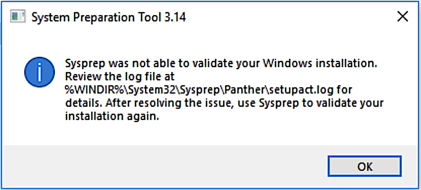 Sysprep 0x80073cf2 error