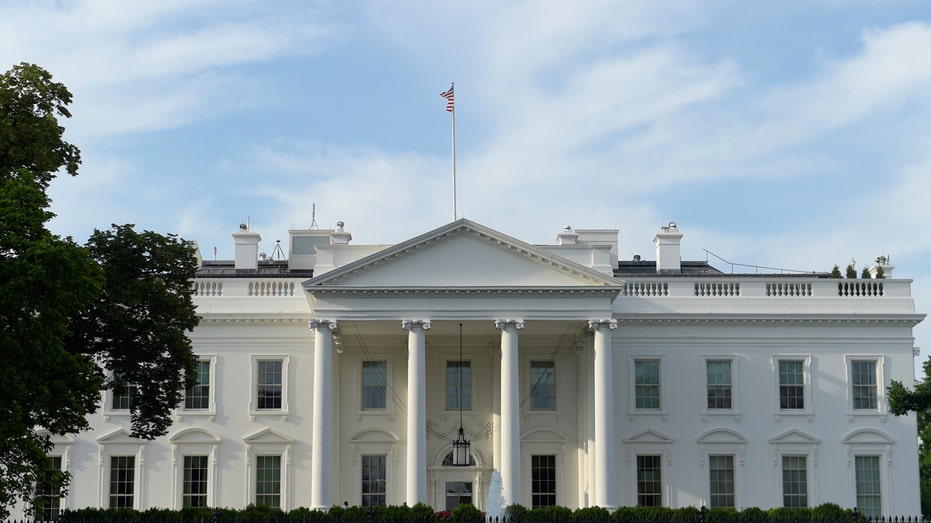 The front lawn of the White House